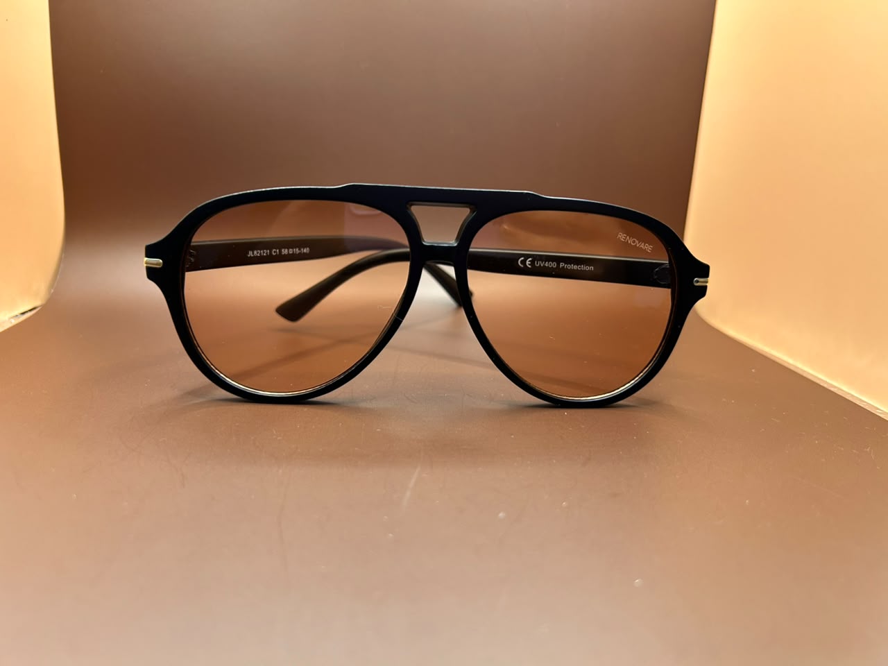 Óculos de Sol Aviador Bold - Lentes Âmbar (Proteção UV400) Renovare